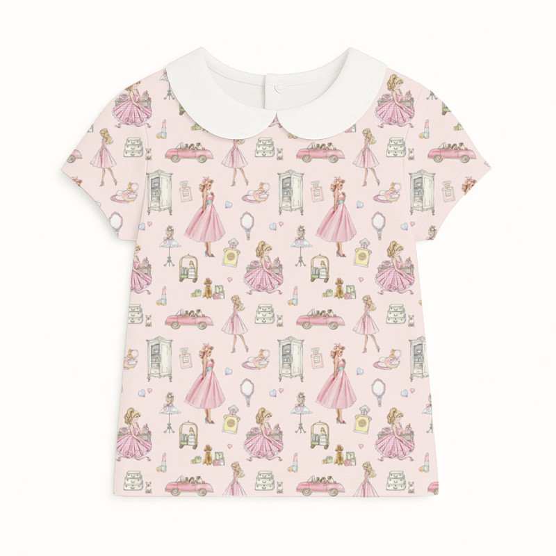 Short Sleeve T-shirt for Boys and Girls with Collar TSH001CL MON CHERIE