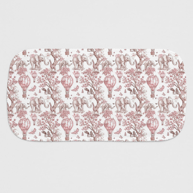Burpy Bib BB009 – Organic Supima Cotton Pink Toile Africa Burpy Bib BB009 – Organic Supima Cotton Pink Toile Africa