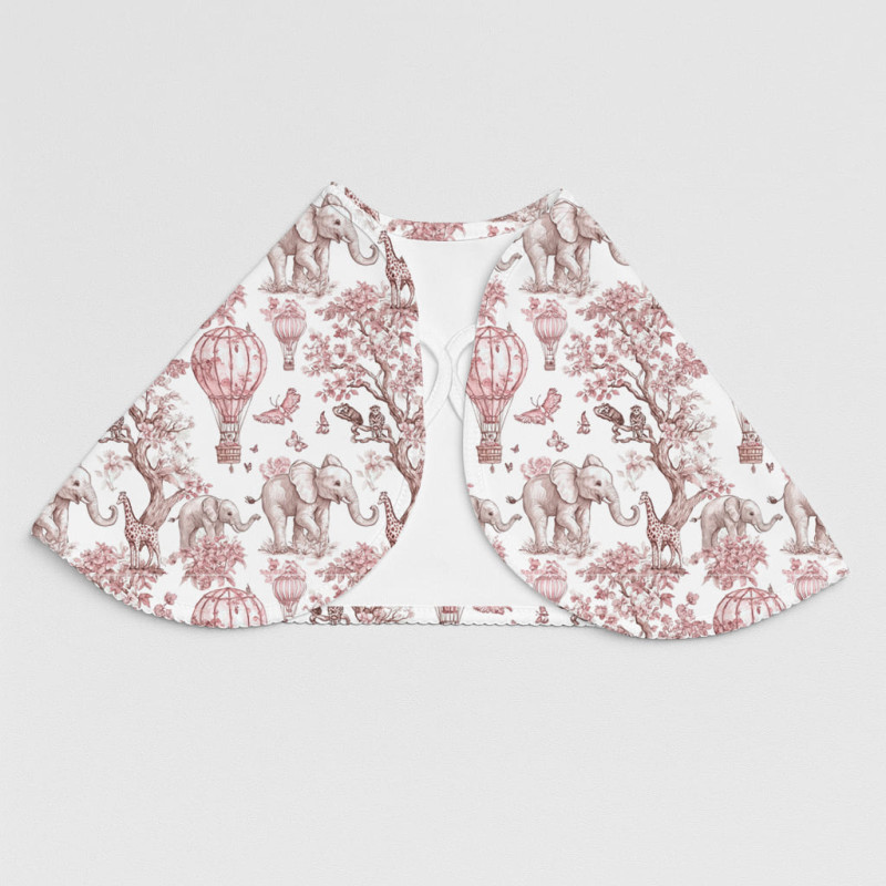 Burpy Bib BB010 – Organic Supima Cotton Pink Toile Africa Burpy Bib BB010 – Organic Supima Cotton Pink Toile Africa