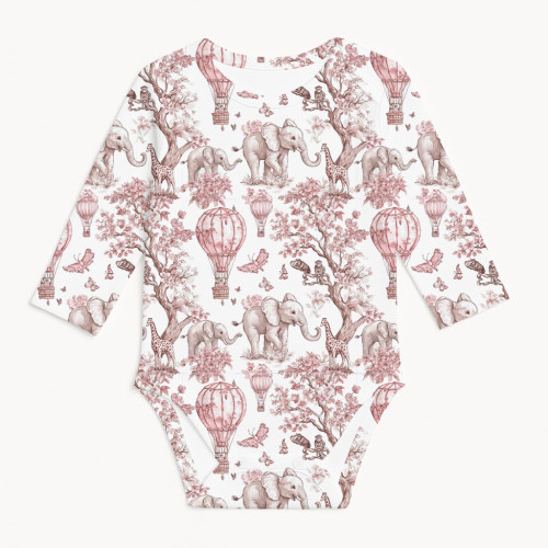 Printed Long-Sleeved Bodyve..