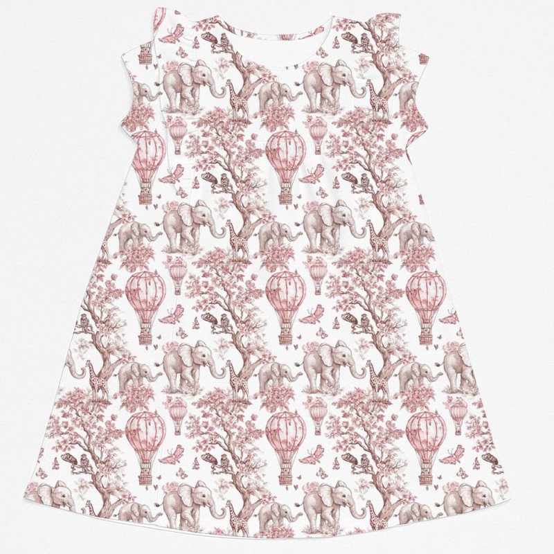 Supima Cotton Night Dress with Ruffle DR018 Pink Toile Africa
