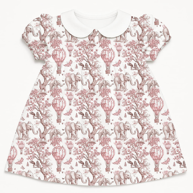 Supima Cotton Night Dress with Ruffle DR019CL Pink Toile Africa