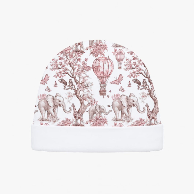 Cotton Baby Hat H004 Pink Toile Africa Cotton Baby Hat H004 Pink Toile Africa