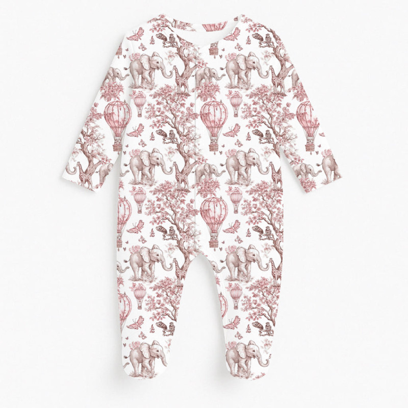 Babygrow My Little Pie K001 Pink Toile Africa Babygrow My Little Pie K001 Pink Toile Africa