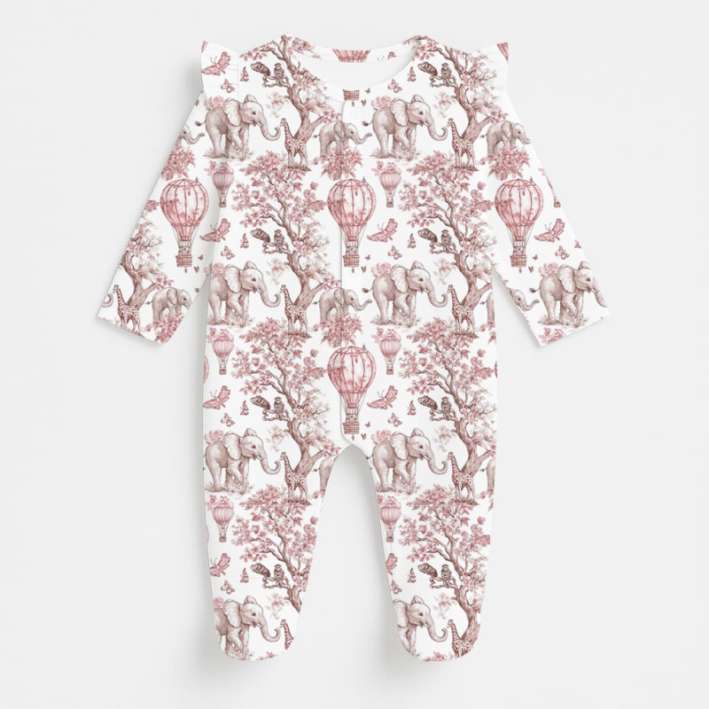 Сліп з рюшами для дівчинки із 100% бавовни Pima K065 Pink Toile Africa