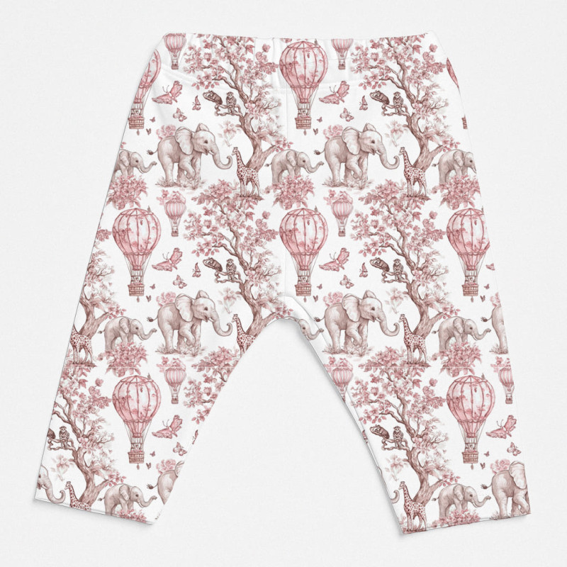 Girls’ Organic Pima Cotton Leggings L003 Pink Toile Africa Girls’ Organic Pima Cotton Leggings L003 Pink Toile Africa