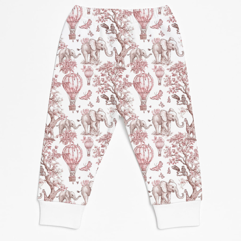 Бавовняні штанці-джогери для малюка BR001 Pink Toile Africa
