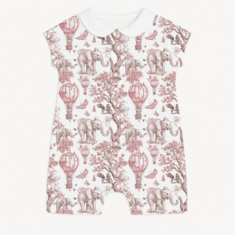 Supima Cotton Shortie with Collar R003CL Pink Toile Africa Supima Cotton Shortie with Collar R003CL Pink Toile Africa