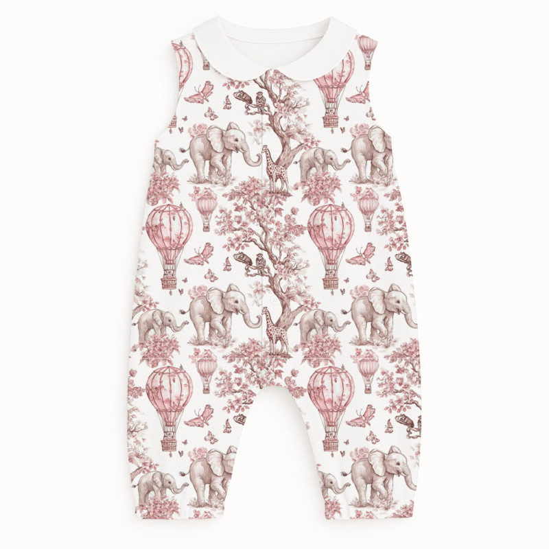 Довгий пісочник з рукавами i комерцем з бавовни Supima R009CL Pink Toile Africa Довгий пісочник з рукавами i комерцем з бавовни Supima R009CL Pink Toile Africa