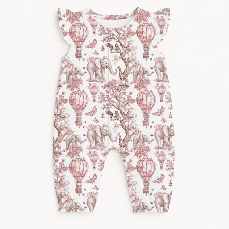 Supima Cotton Long Shortie with Ruffles – R011 Pink Toile Africa