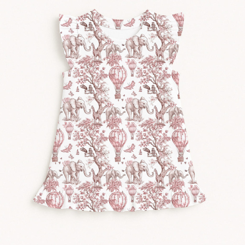 Frill Trim Sleeveless Top for Girls TSH003 Pink Toile Africa Frill Trim Sleeveless Top for Girls TSH003 Pink Toile Africa