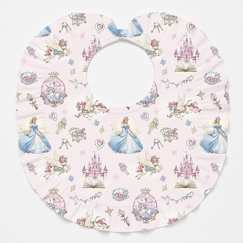 Baby Bib with Ruffles for girl BIB006 ROSEMARY