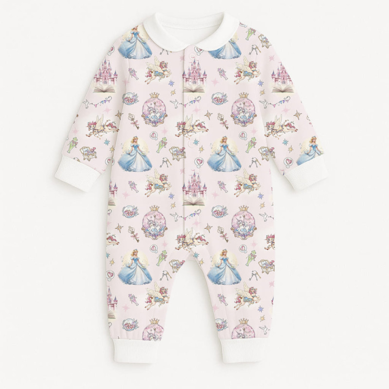 Long sleeve Romper for baby  with collar K060CL ROSEMARY