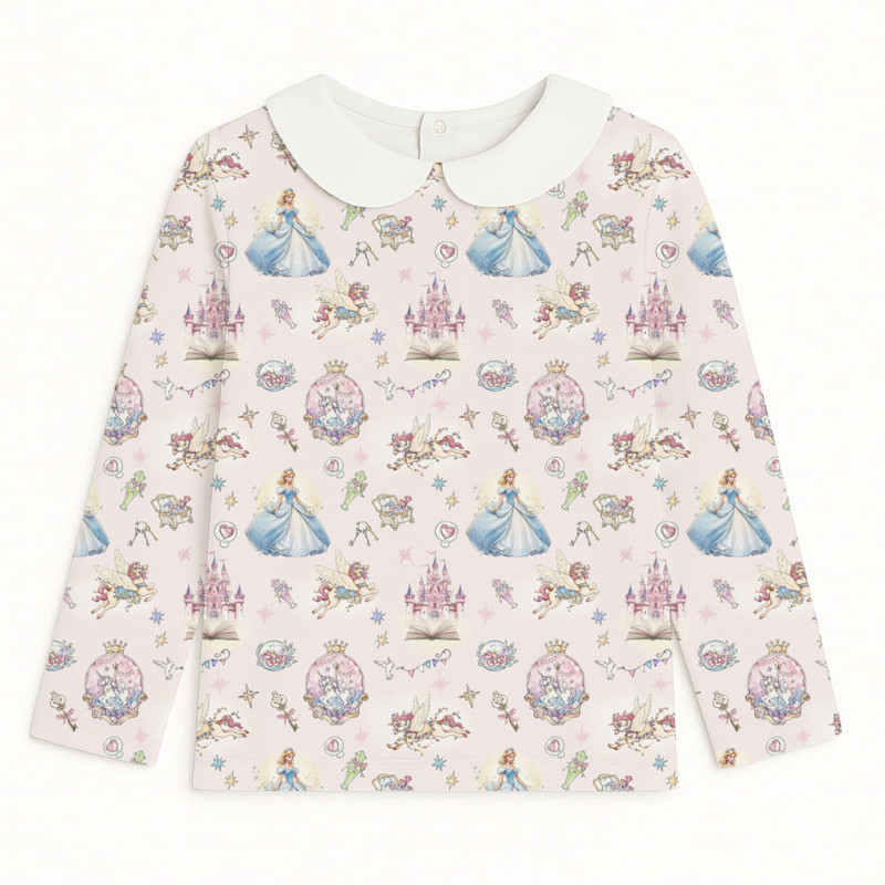 Long Sleeve T-shirt for Boys and Girls   з комiрцем TSH002CL ROSEMARY