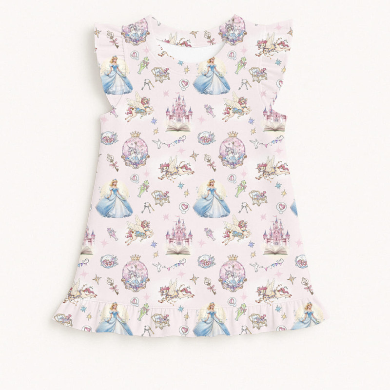 Frill Trim Sleeveless Top for Girls TSH003 ROSEMARY