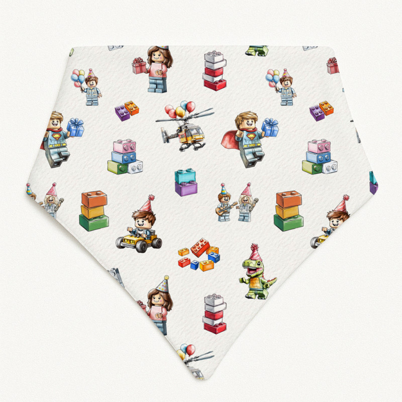 Triangle Bandana Bib for Babies Bib001 BLOCK PARTY Triangle Bandana Bib for Babies Bib001 BLOCK PARTY