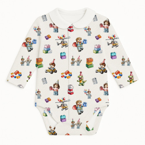 Printed Long-Sleeve Front F..