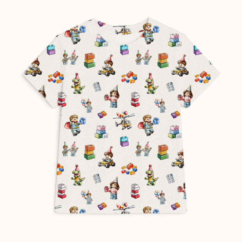 Short Sleeve T-shirt for Boys and Girls TSH001 BLOCK PARTY Short Sleeve T-shirt for Boys and Girls TSH001 BLOCK PARTY