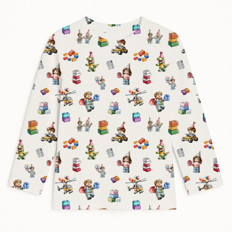Long Sleeve T-shirt for Boys and Girls TSH002 BLOCK PARTY Long Sleeve T-shirt for Boys and Girls TSH002 BLOCK PARTY