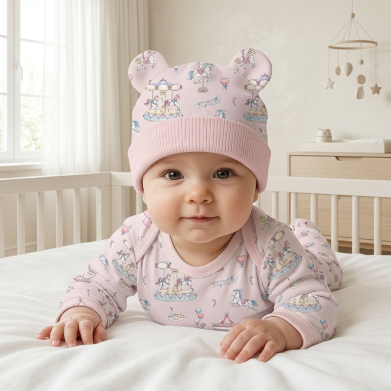 Hat with ears Supima Cotton H002 Bonbon Blue Hat with ears Supima Cotton H002 Bonbon Blue