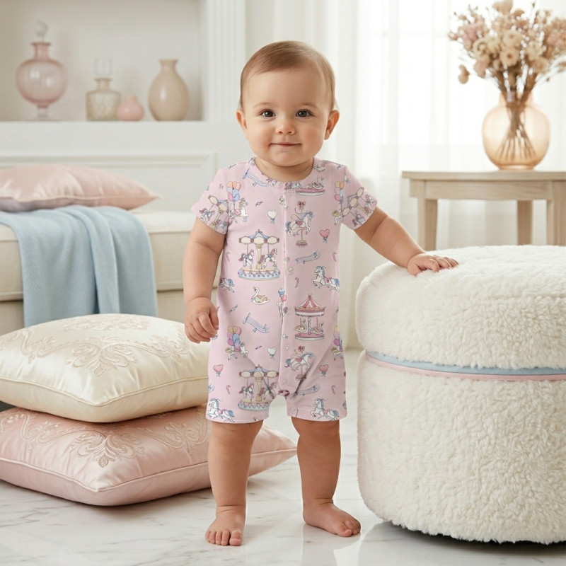 Supima Cotton Shortie R003 Bonbon Pink Supima Cotton Shortie R003 Bonbon Pink