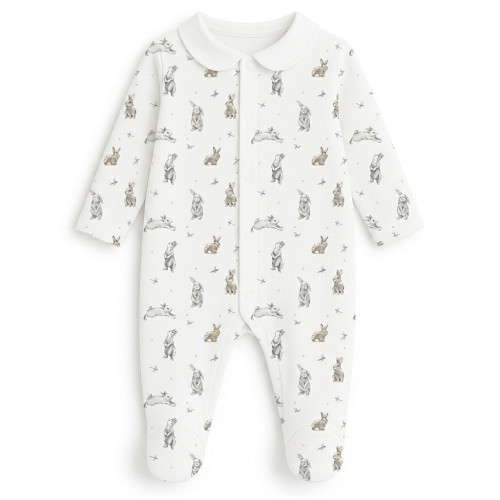 Babygrow with collar 100% p..