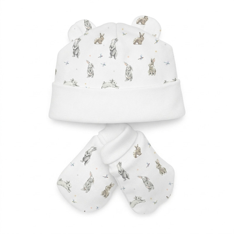 Hat and Mittens Set010 BUNNY CLASSIC