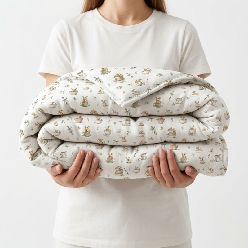 Baby Blanket with 100% Hypoallergenic Filling BLF01 BUNNY TEA– For Baby and Toddler Beds Baby Blanket with 100% Hypoallergenic Filling BLF01 BUNNY TEA– For Baby and Toddler Beds