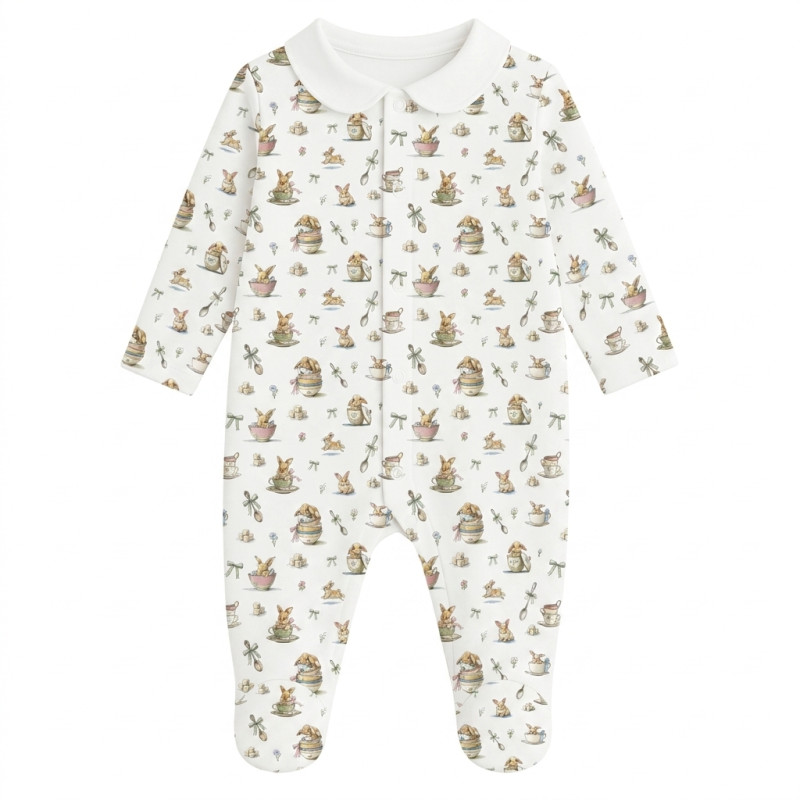 Сліп з комірцем із 100% бавовни Pima — модель K063 BUNNY TEA