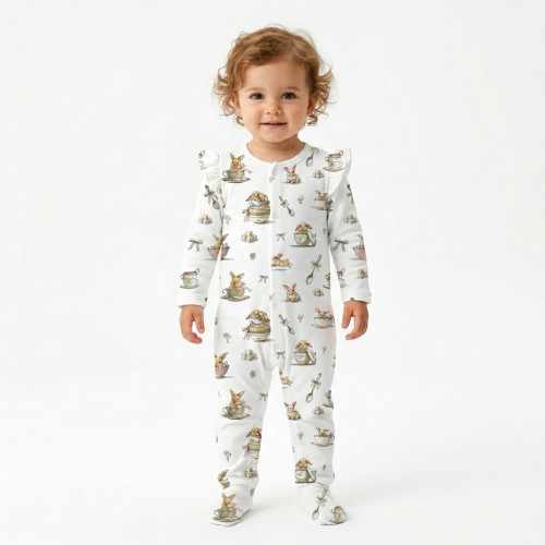Babygrow with ruffles 100% ..