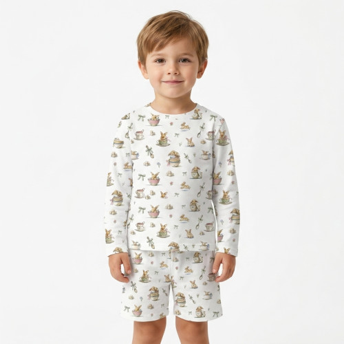 Printed Supima Cotton Top a..