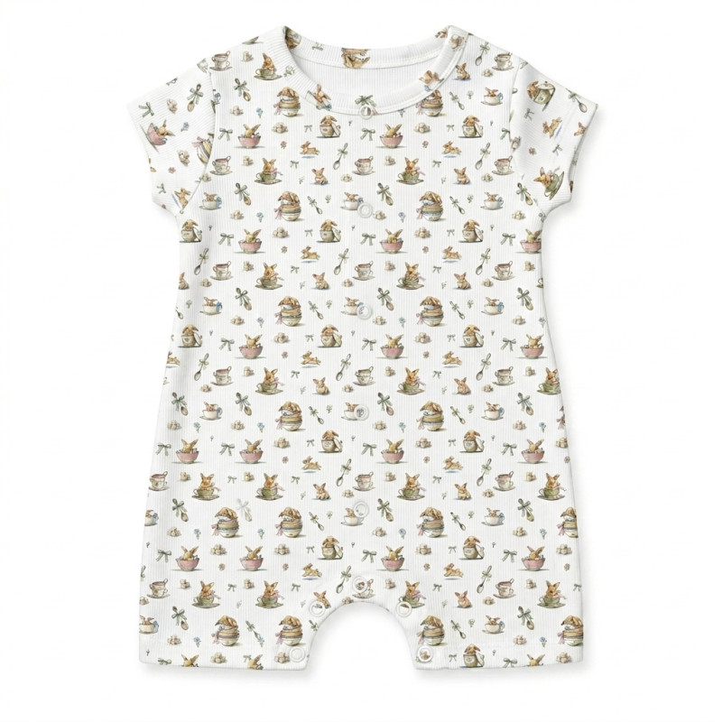 Supima Cotton Shortie R003 BUNNY TEA Supima Cotton Shortie R003 BUNNY TEA