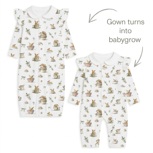 Baby converter gown with co..