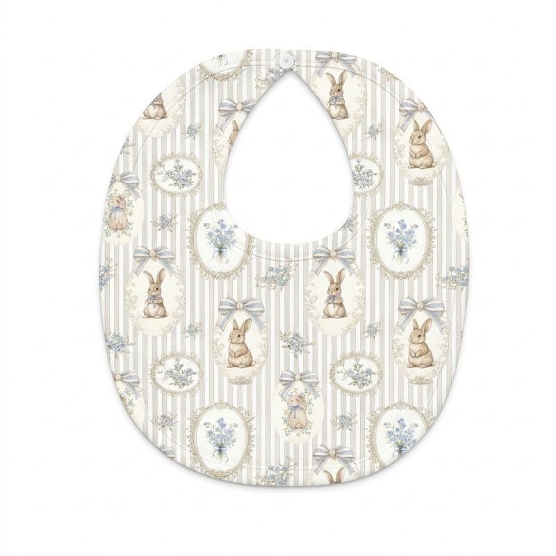 Baby Bib with Picot Trim BIB005 IVORY Baby Bib with Picot Trim BIB005 IVORY