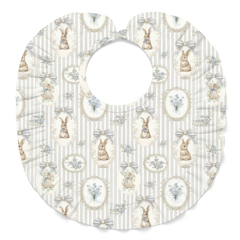 Baby Bib with Ruffles for girl BIB006 IVORY Baby Bib with Ruffles for girl BIB006 IVORY