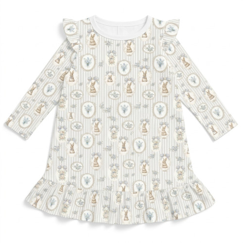 Charming Long-Sleeved Night..