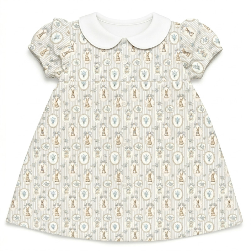 Supima Cotton Night Dress with Ruffle DR019CL IVORY Supima Cotton Night Dress with Ruffle DR019CL IVORY