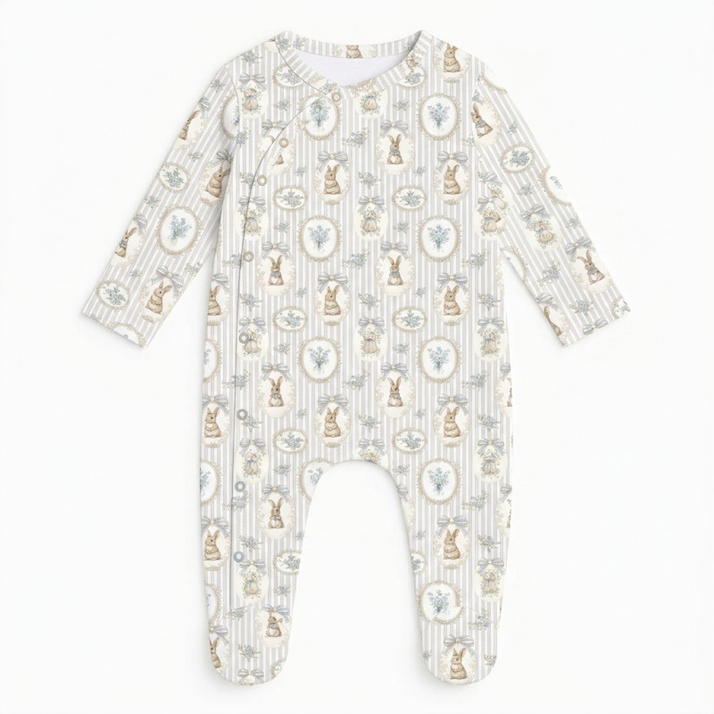 Babygrow for baby with Side Opening K020 IVORY Babygrow for baby with Side Opening K020 IVORY