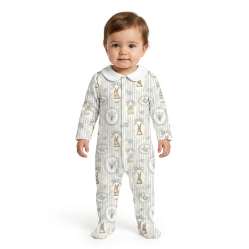 Babygrow with collar 100% p..