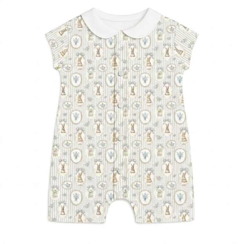 Supima Cotton Shortie with Collar R003CL IVORY