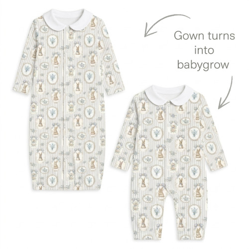 Baby converter gown with co..