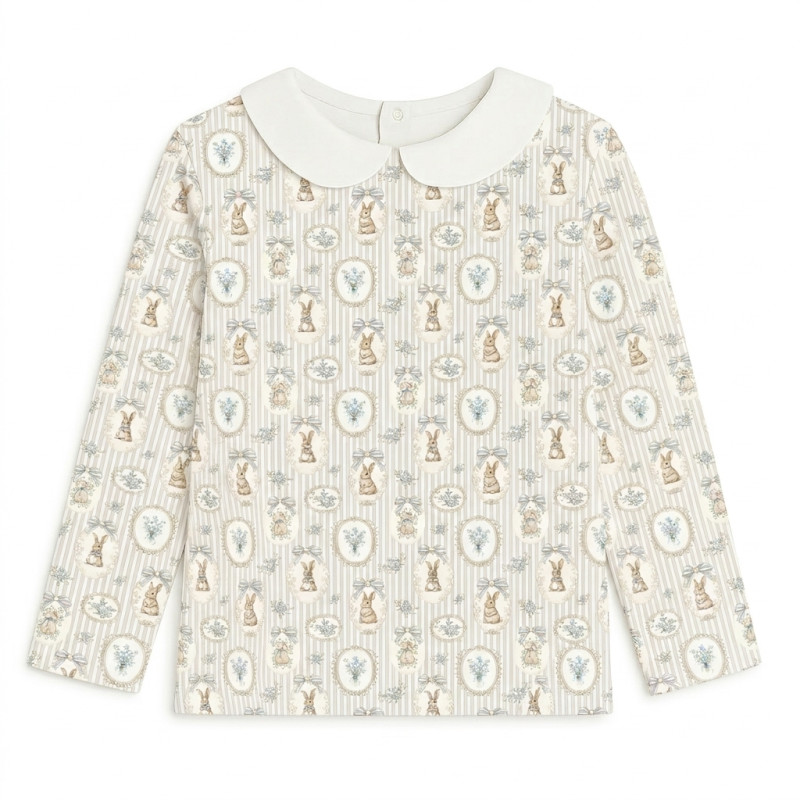 Long Sleeve T-shirt for Boys and Girls з комiрцем TSH002CL IVORY Long Sleeve T-shirt for Boys and Girls з комiрцем TSH002CL IVORY