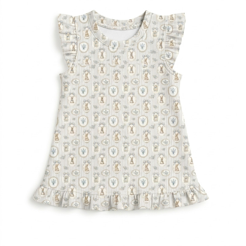 Frill Trim Sleeveless Top for Girls TSH003 IVORY