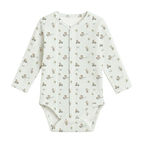 Printed Long-Sleeve Front F..