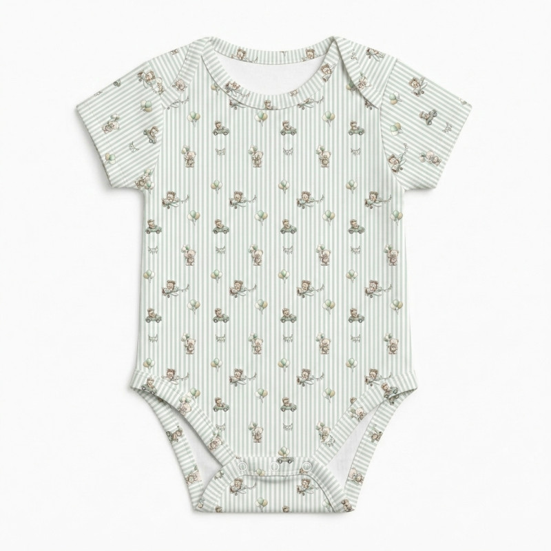 Printed Short-Sleeve Bodyvest for Babies BSHL001 OLIVER Printed Short-Sleeve Bodyvest for Babies BSHL001 OLIVER