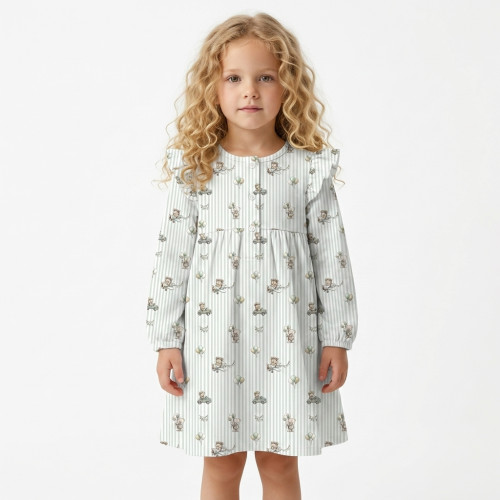 Charming Long-Sleeved Night..