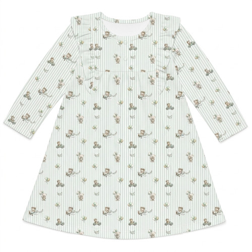 Charming Long-Sleeved Night..