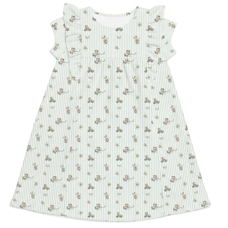 Supima Cotton Night Dress with Ruffle DR018 OLIVER Supima Cotton Night Dress with Ruffle DR018 OLIVER