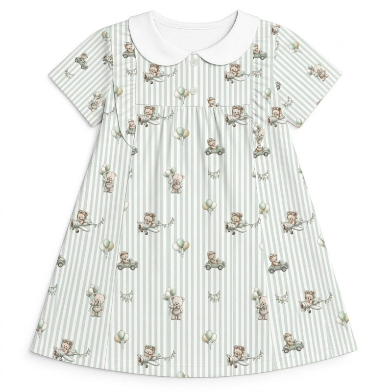 Supima Cotton Night Dress with Ruffle and Collar DR018CL OLIVER Supima Cotton Night Dress with Ruffle and Collar DR018CL OLIVER