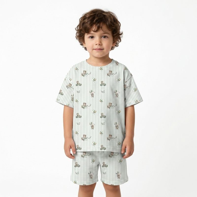 Pyjama short sleeve OVERSIZE 100% organic pima Cotton PJ006 OLIVER